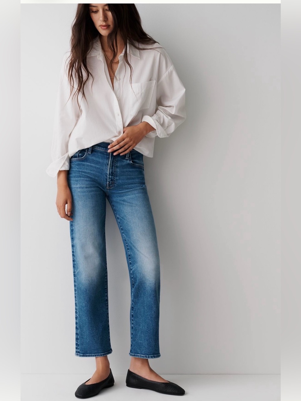 Anthropologie |Maeve|Shrunken Bennet|Button-Down|White|Small